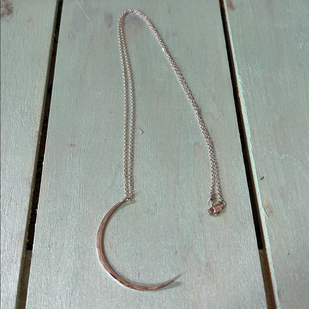 Sterling Silver Crescent Moon Necklace